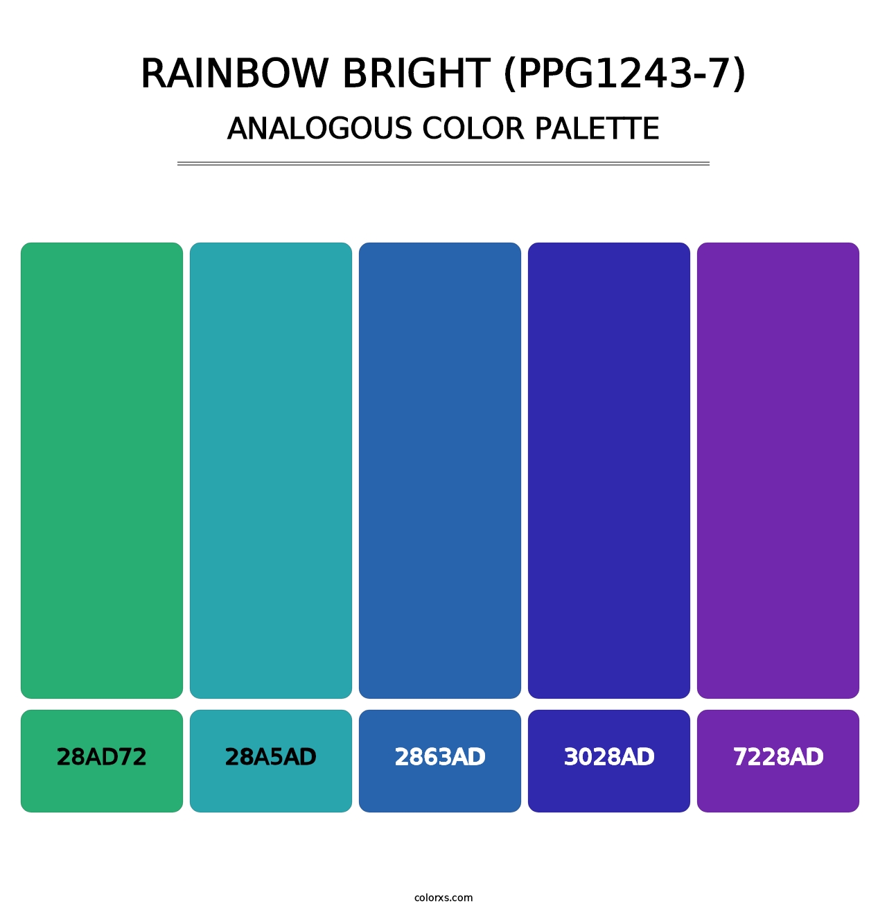 Rainbow Bright (PPG1243-7) - Analogous Color Palette