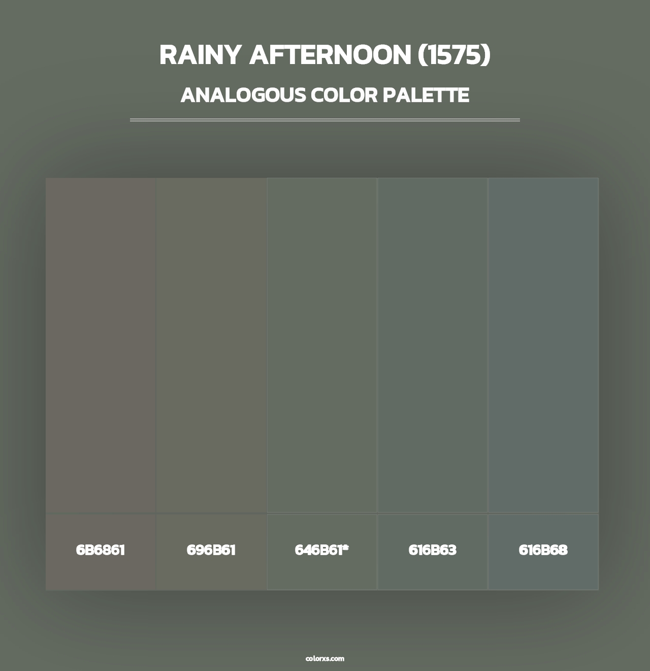 Rainy Afternoon (1575) - Analogous Color Palette