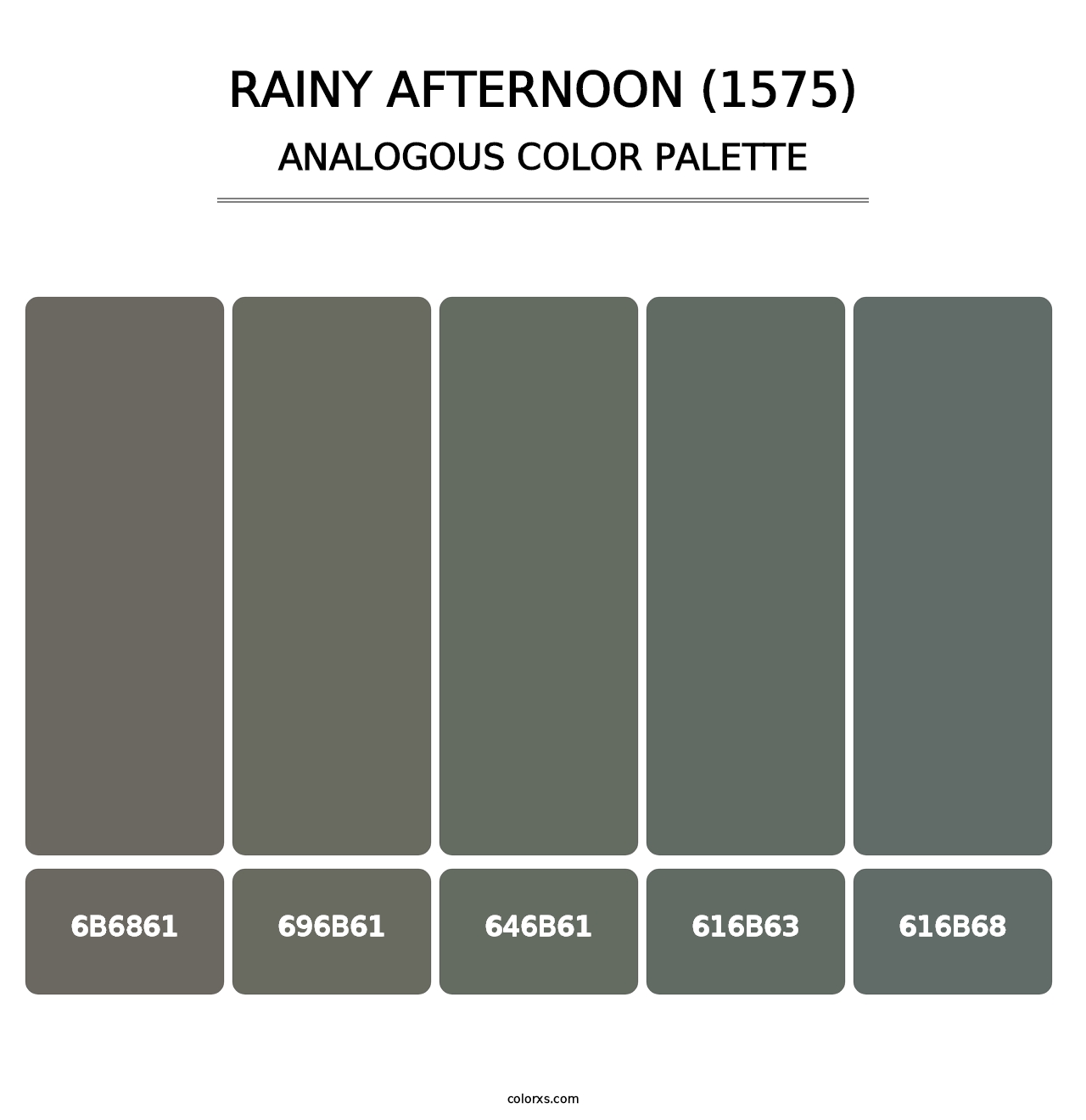 Rainy Afternoon (1575) - Analogous Color Palette