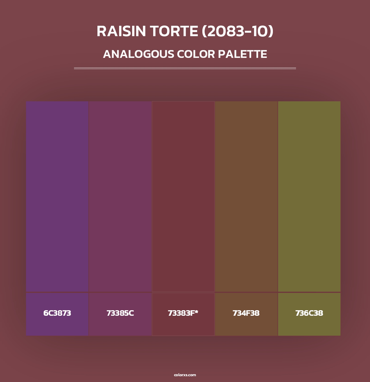 Raisin Torte (2083-10) - Analogous Color Palette