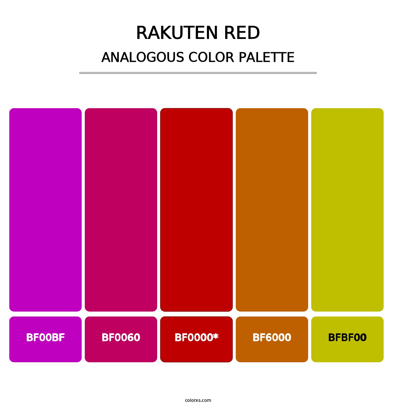 Rakuten Red - Analogous Color Palette