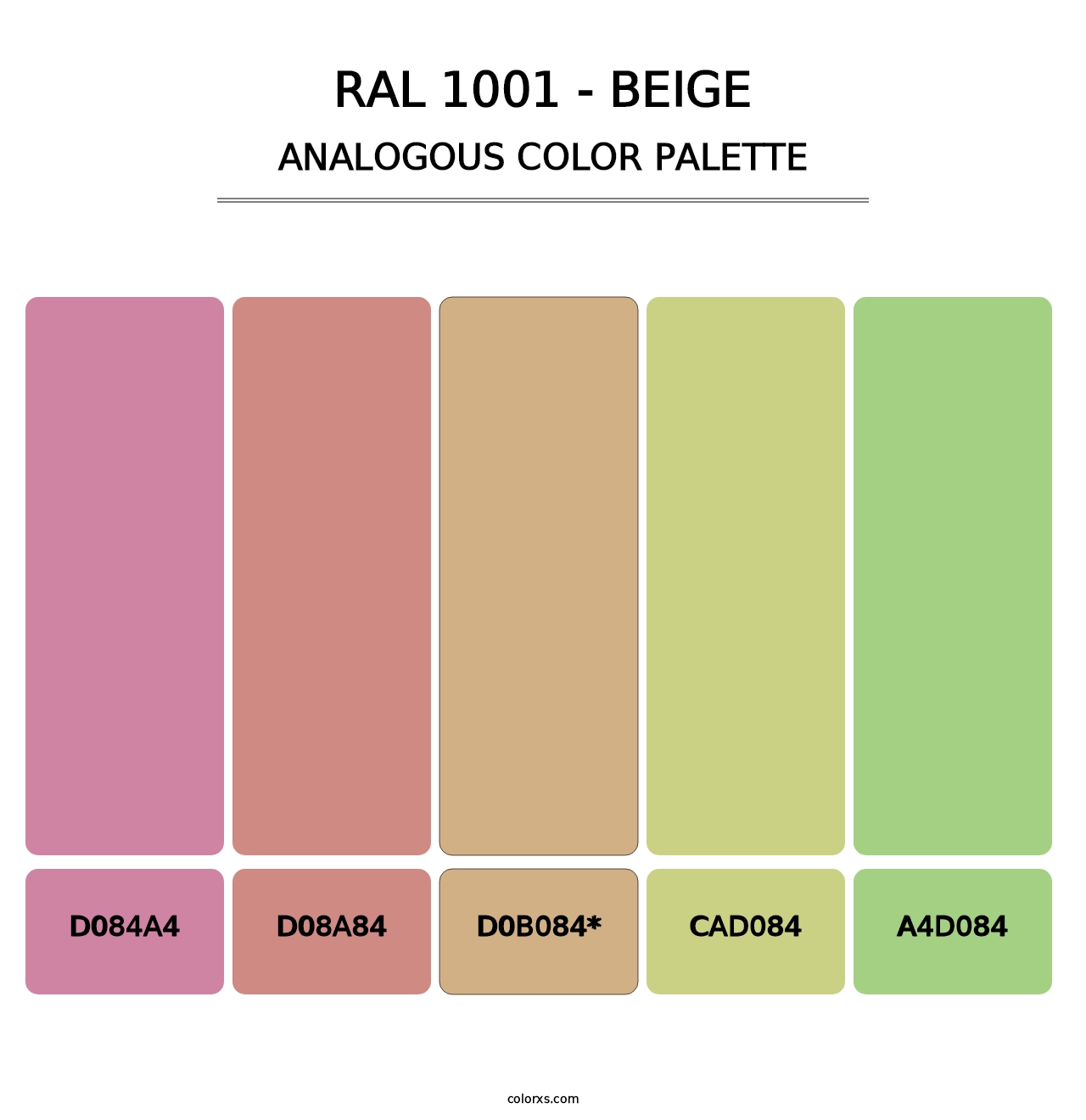 RAL 1001 - Beige - Analogous Color Palette