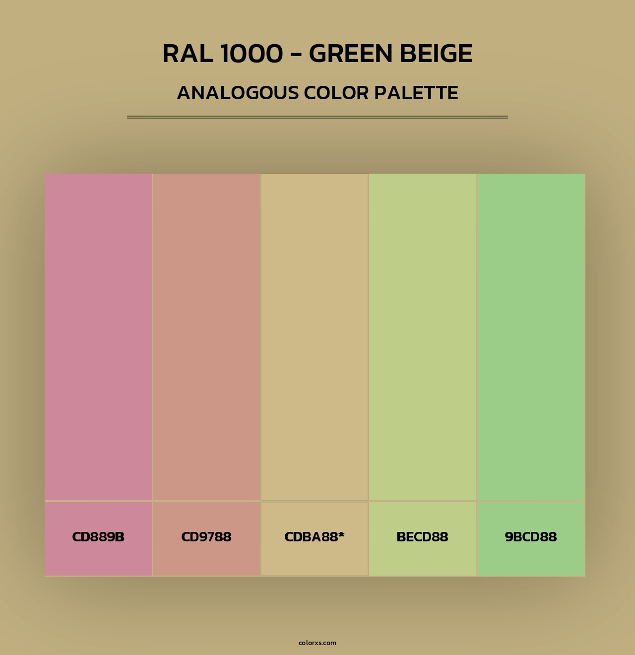 RAL 1000 - Green Beige - Analogous Color Palette