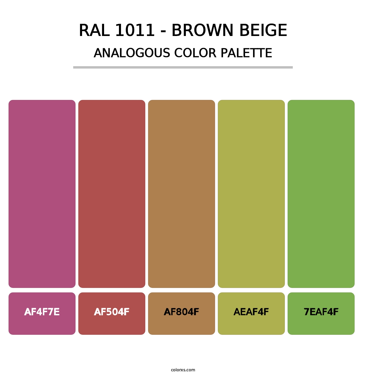 RAL 1011 - Brown Beige - Analogous Color Palette