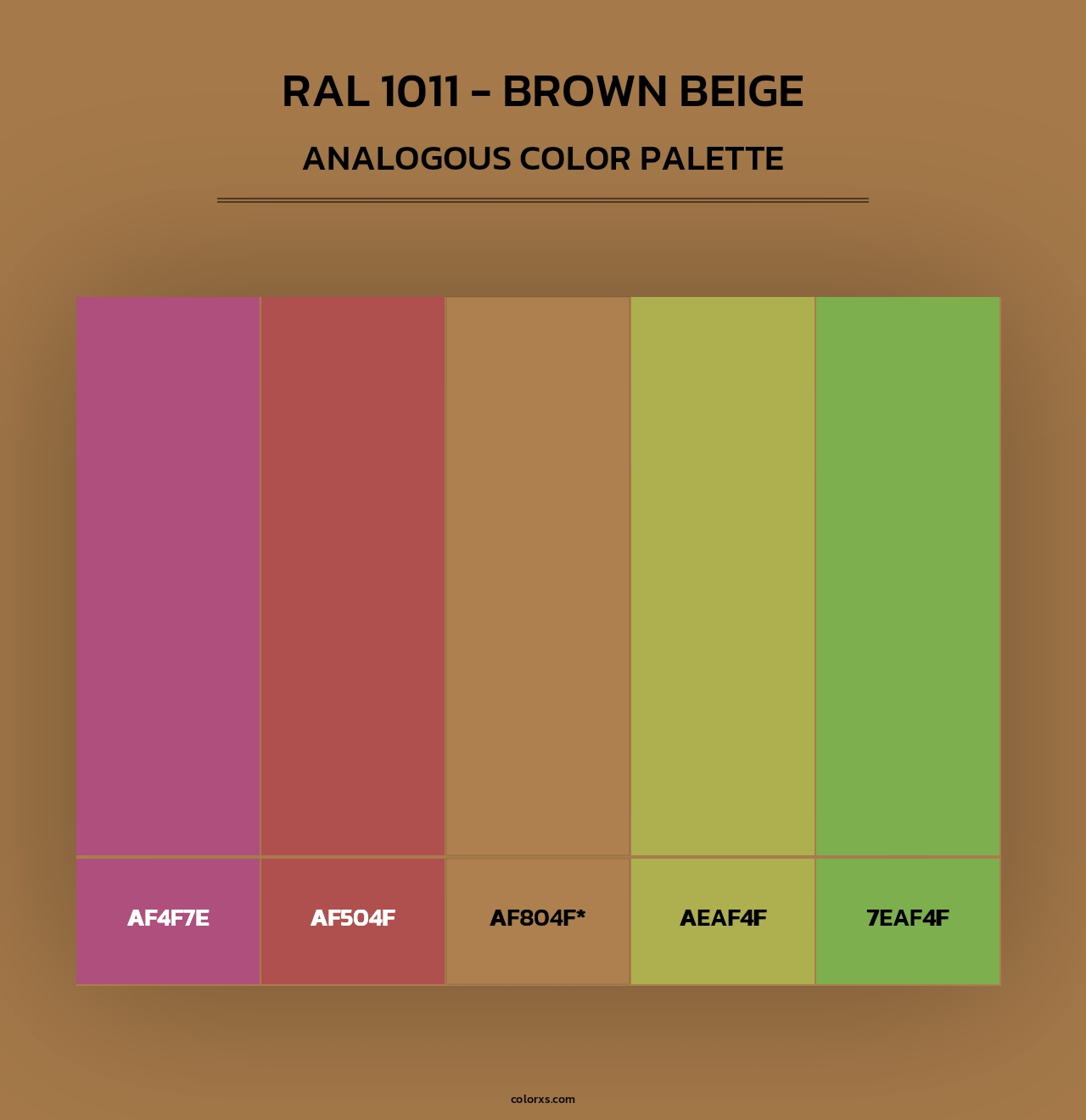 RAL 1011 - Brown Beige - Analogous Color Palette