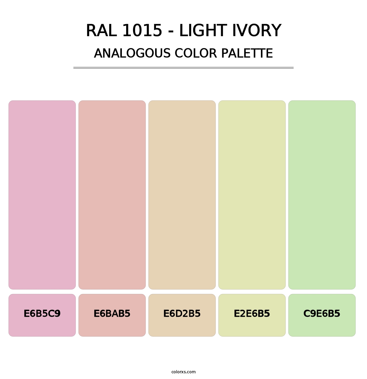 RAL 1015 - Light Ivory - Analogous Color Palette