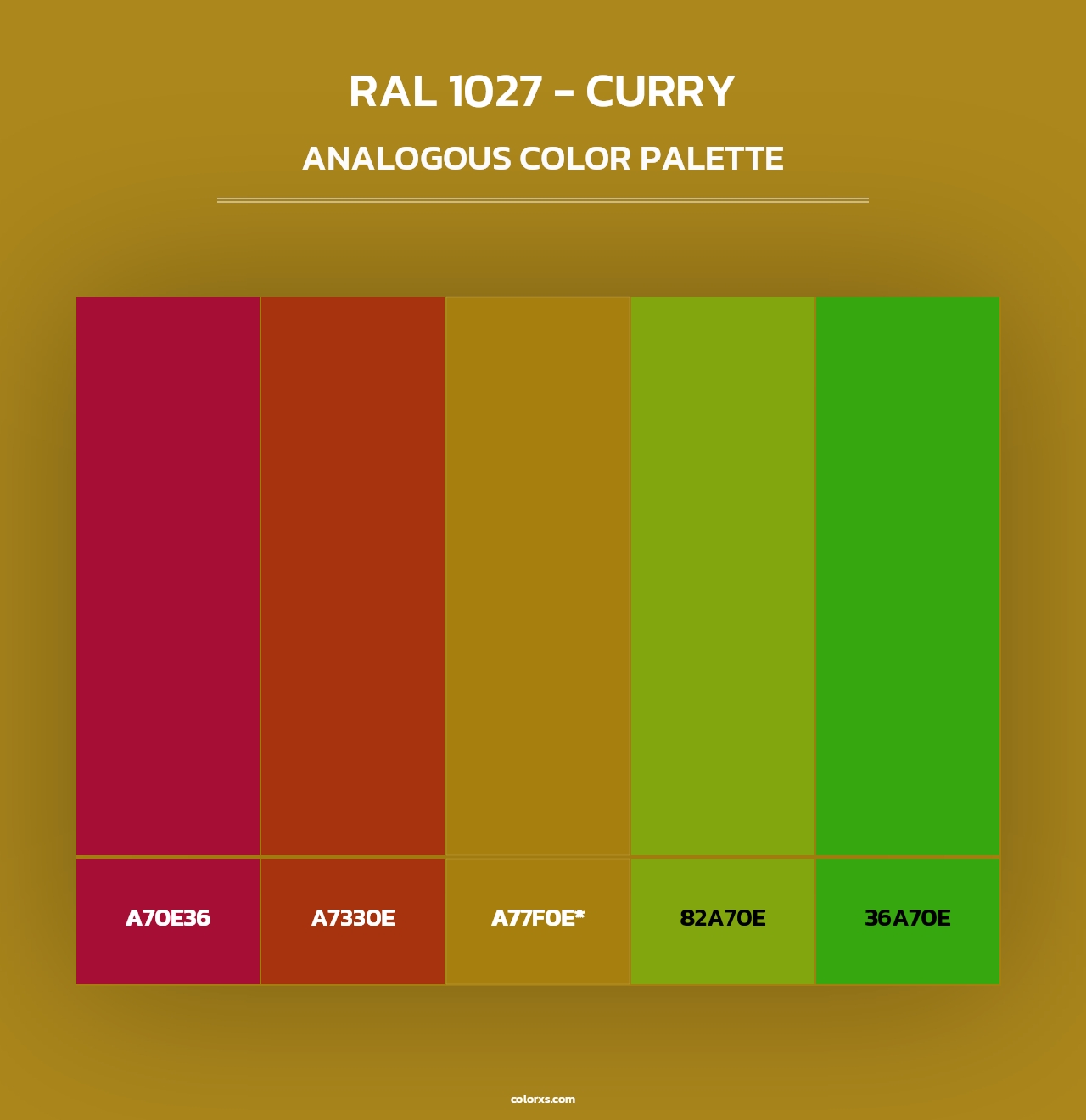 RAL 1027 - Curry - Analogous Color Palette