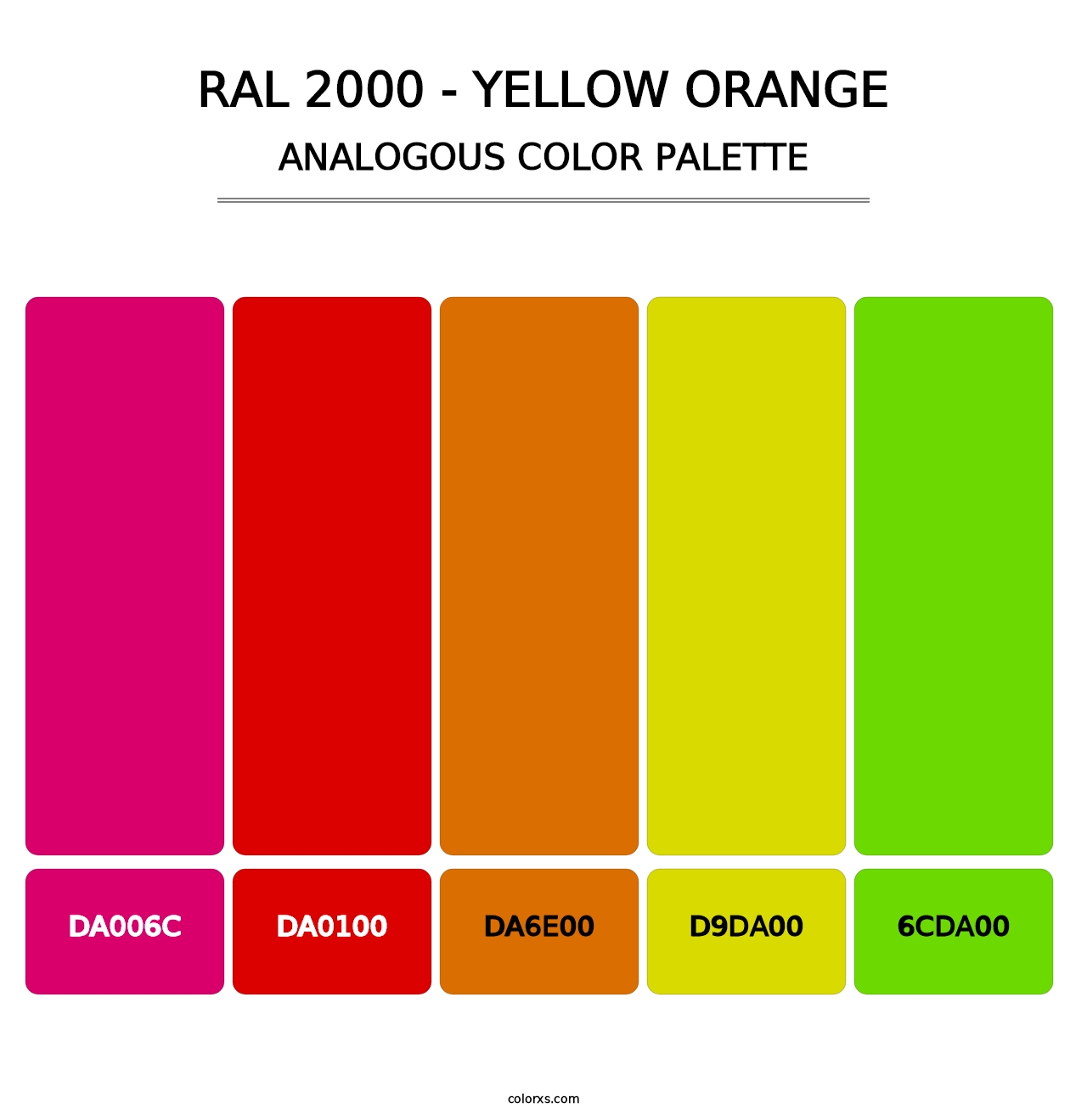 RAL 2000 - Yellow Orange - Analogous Color Palette