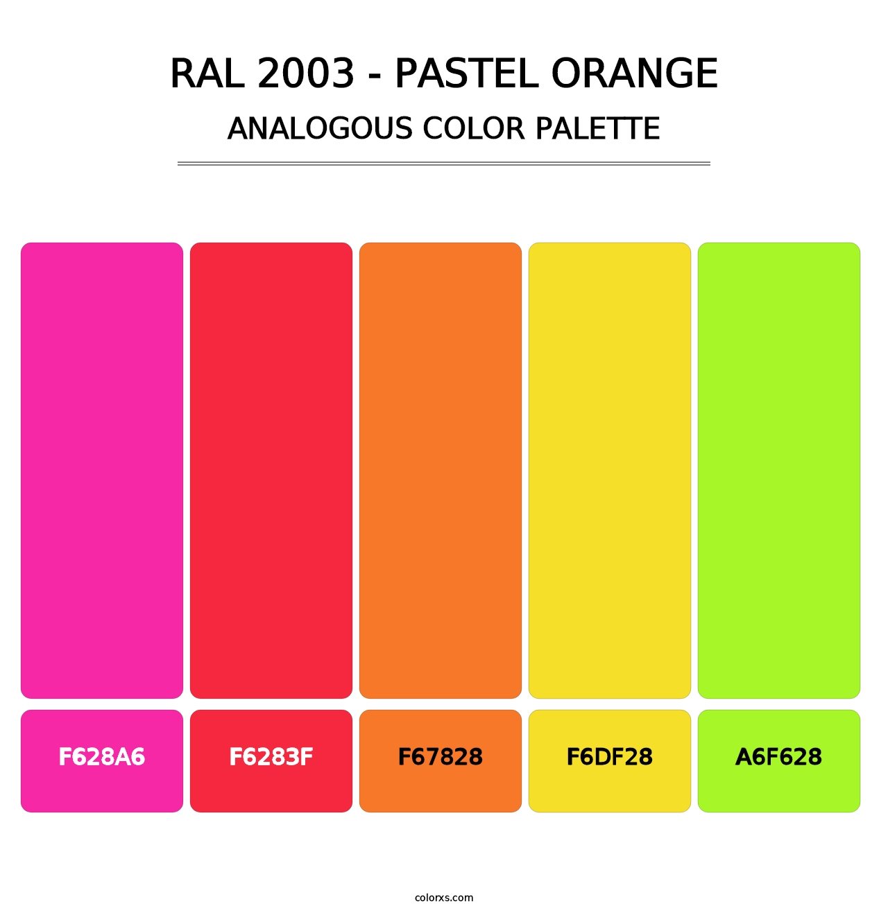 RAL 2003 - Pastel Orange - Analogous Color Palette