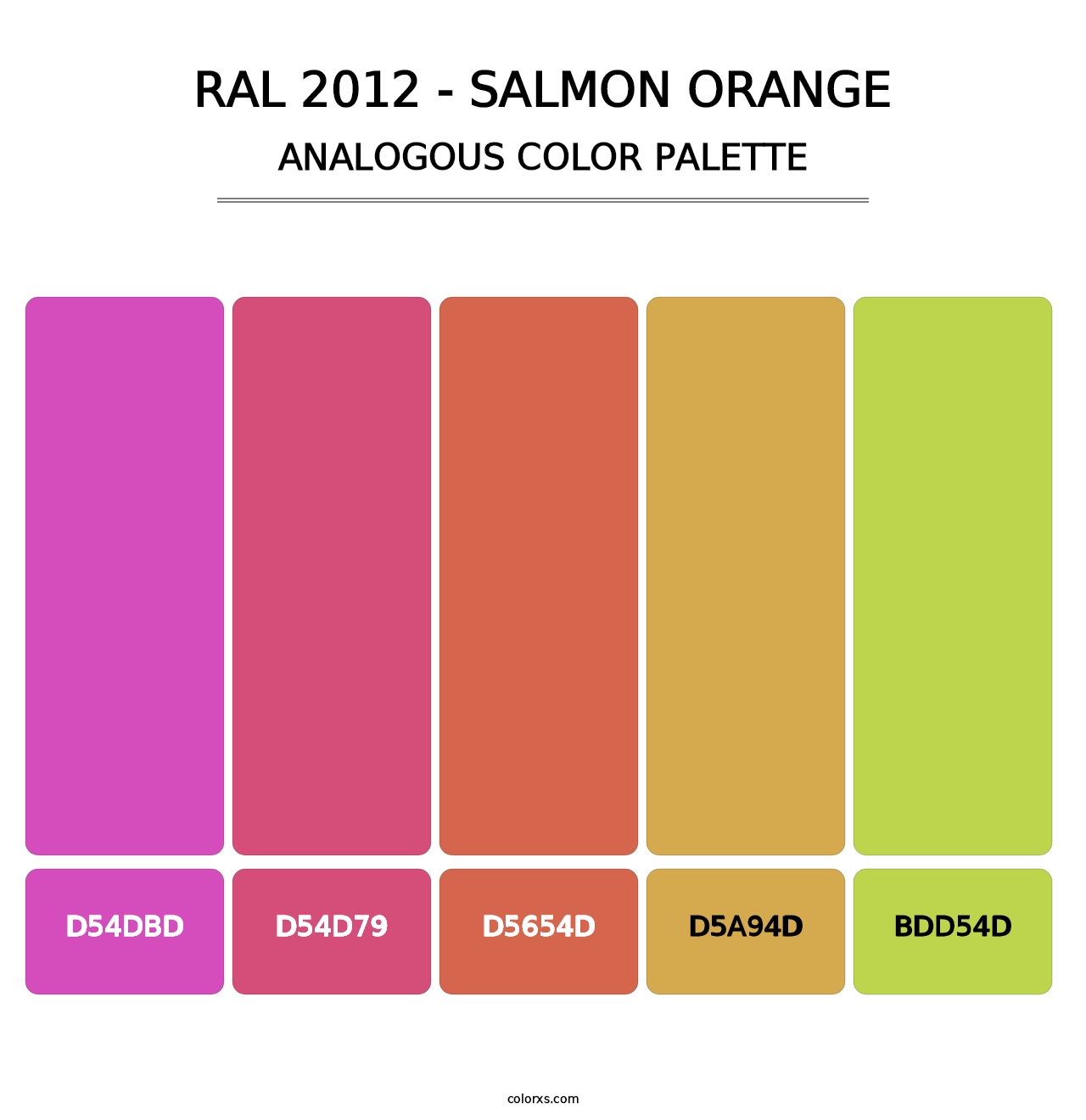RAL 2012 - Salmon Orange - Analogous Color Palette