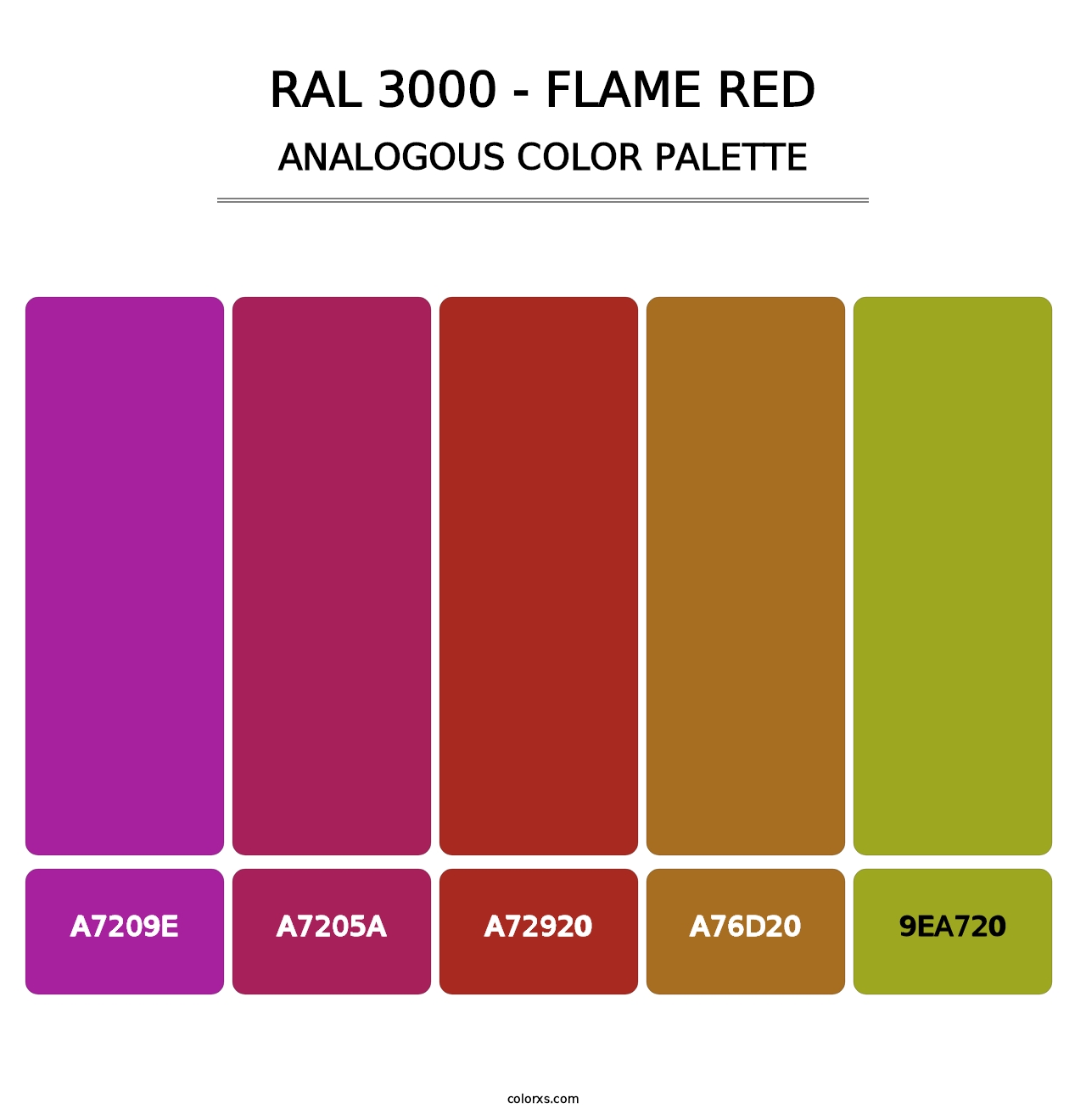 RAL 3000 - Flame Red - Analogous Color Palette