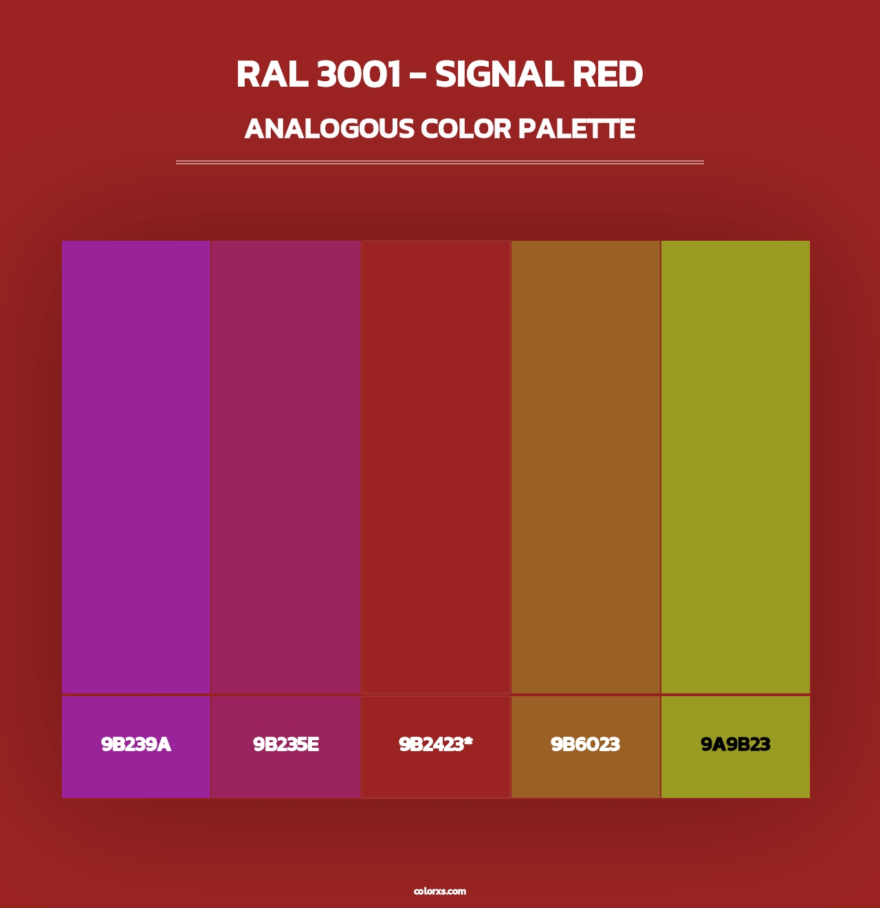 RAL 3001 - Signal Red - Analogous Color Palette