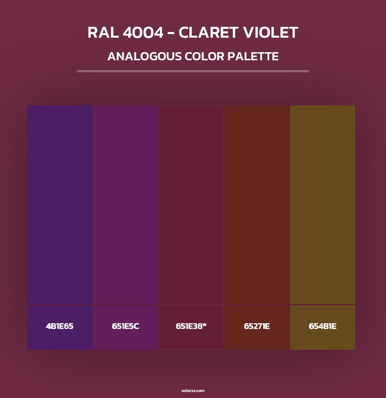 RAL 4004 - Claret Violet - Analogous Color Palette