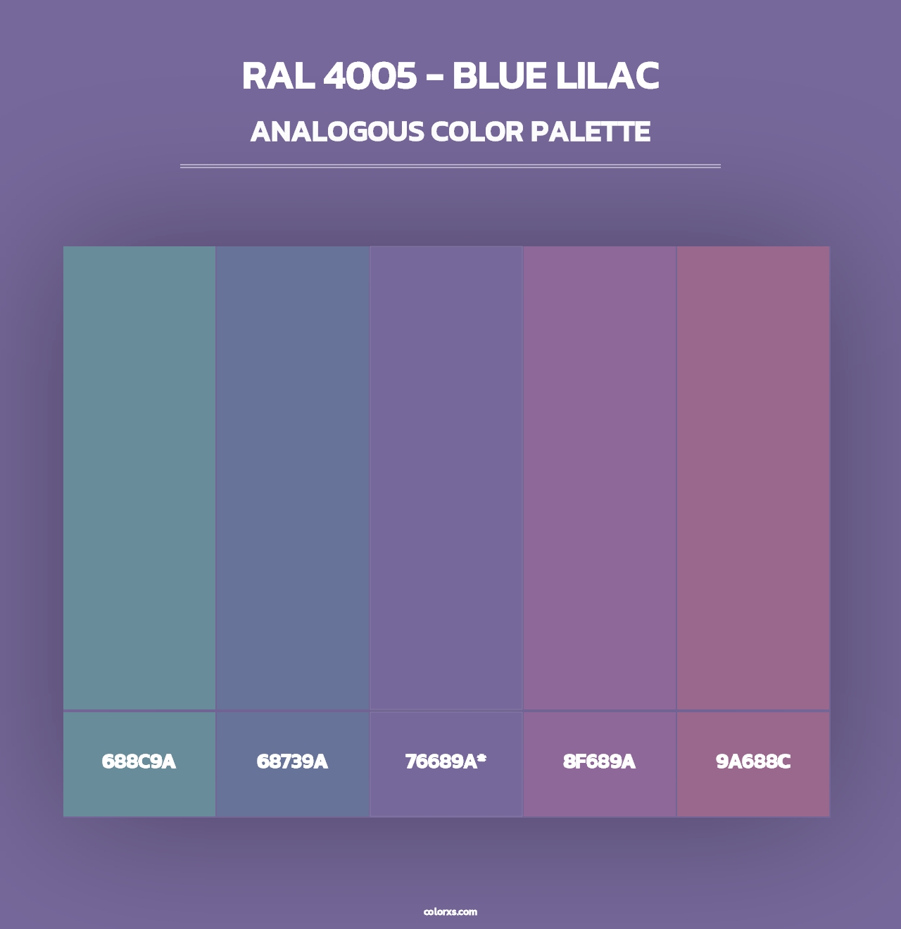 RAL 4005 - Blue Lilac - Analogous Color Palette