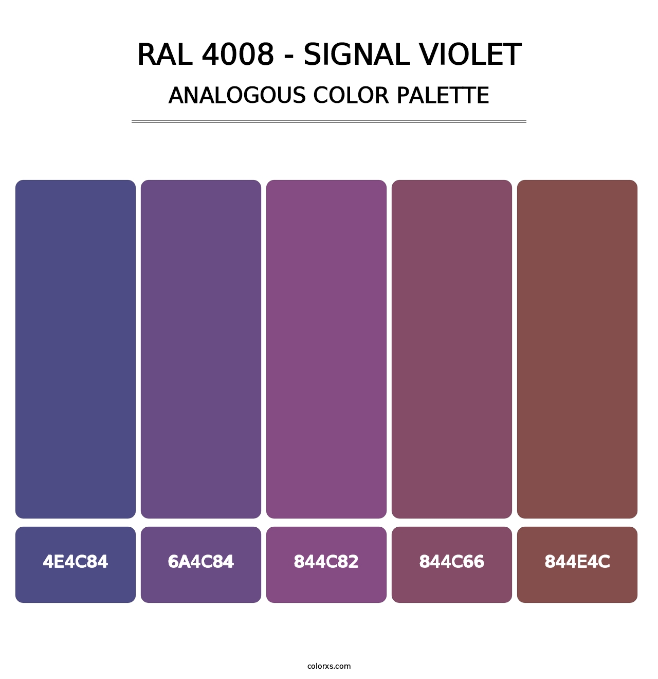 RAL 4008 - Signal Violet - Analogous Color Palette