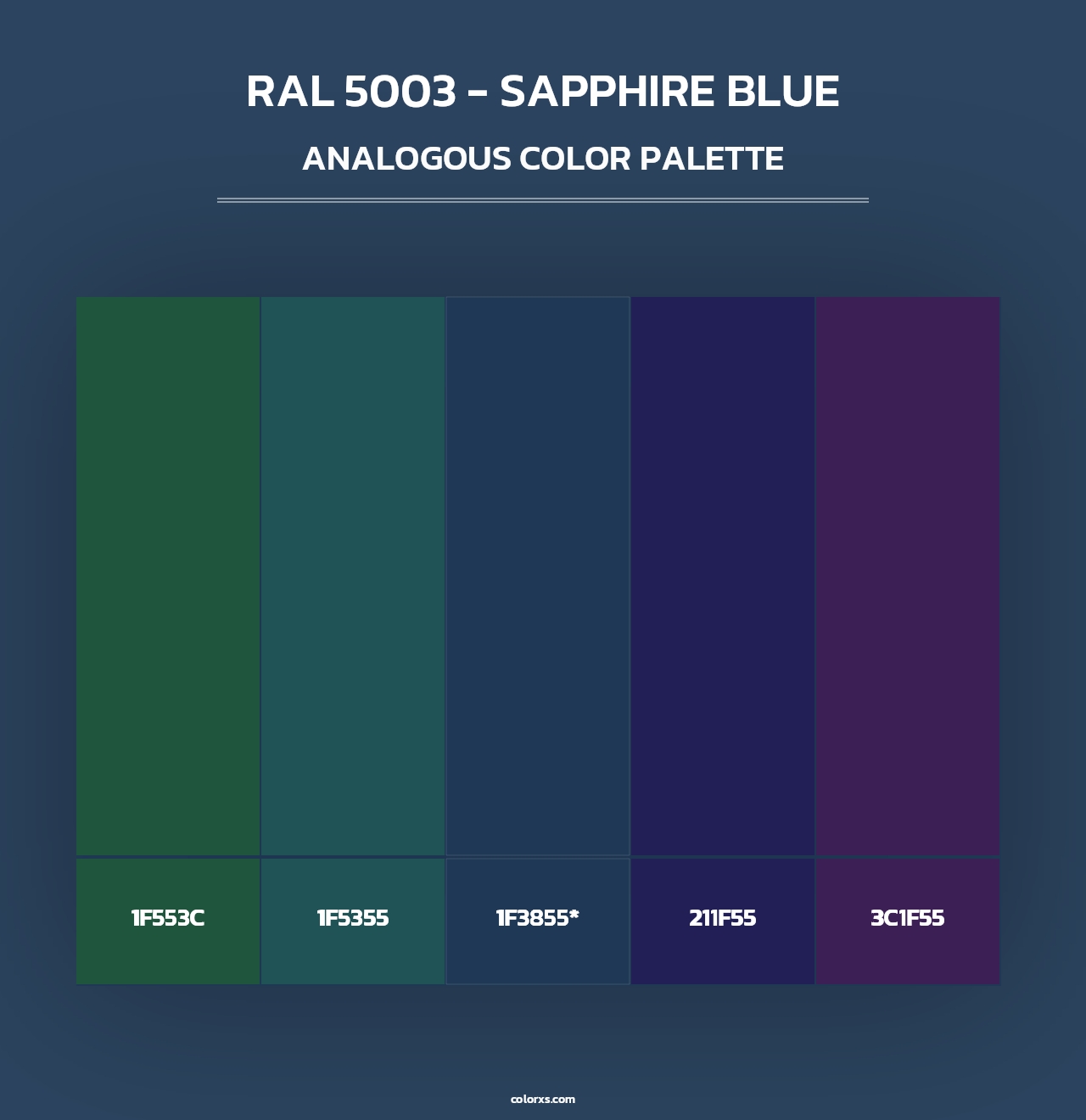 RAL 5003 - Sapphire Blue - Analogous Color Palette