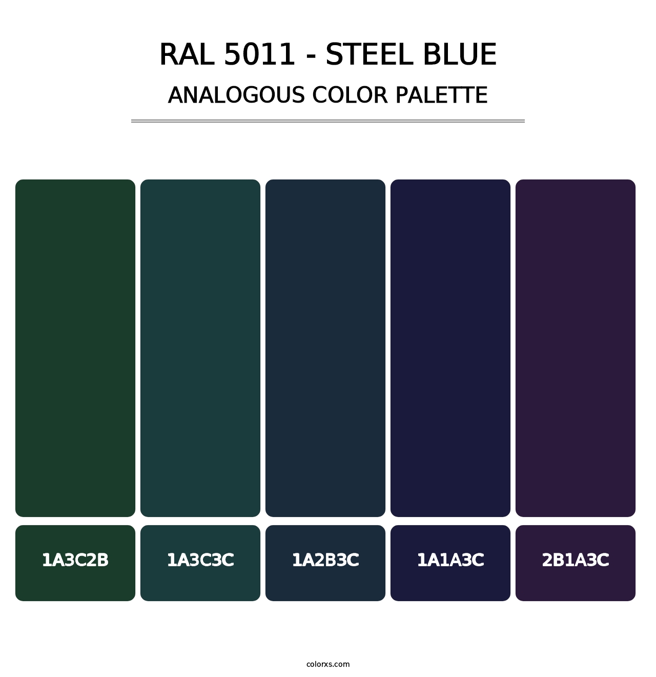 RAL 5011 - Steel Blue - Analogous Color Palette