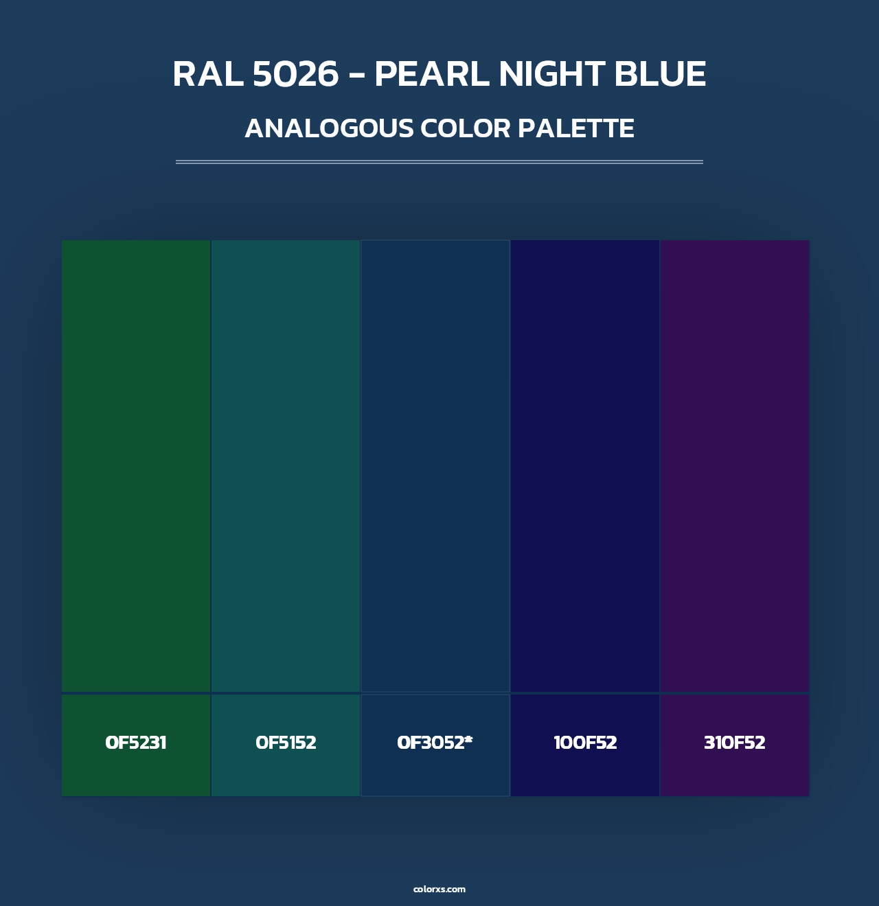 RAL 5026 - Pearl Night Blue - Analogous Color Palette