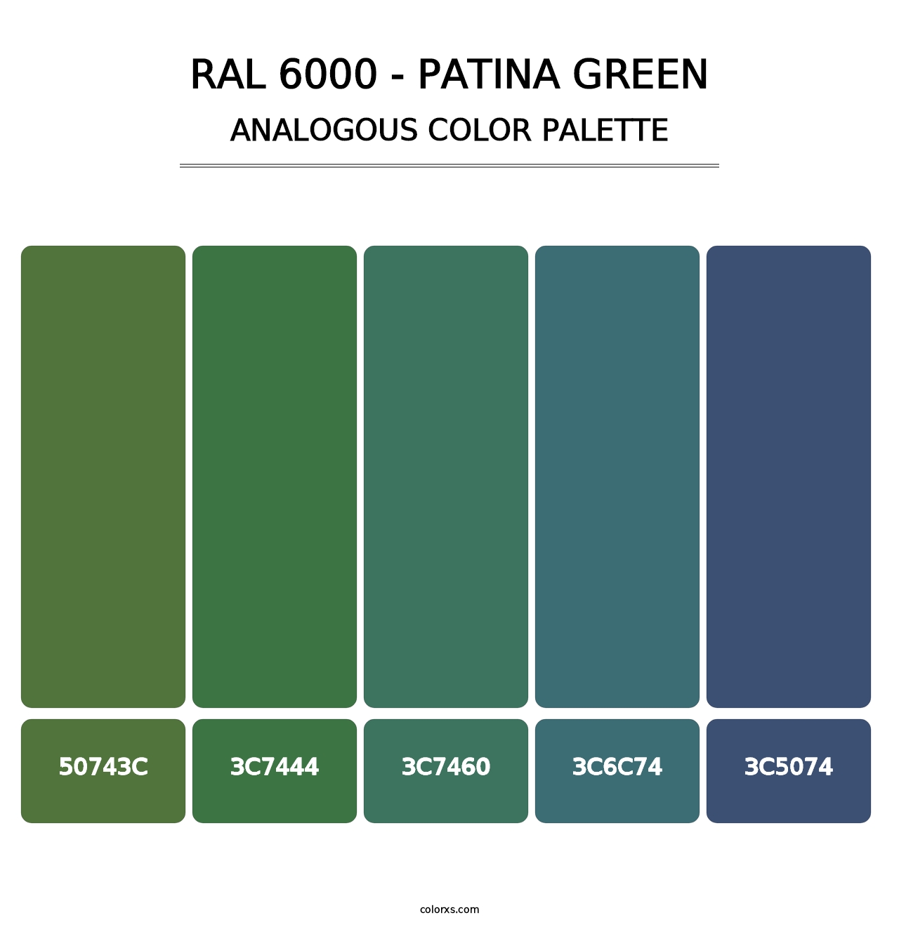 RAL 6000 - Patina Green - Analogous Color Palette