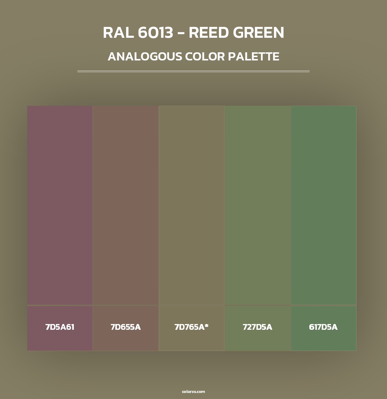 RAL 6013 - Reed Green - Analogous Color Palette