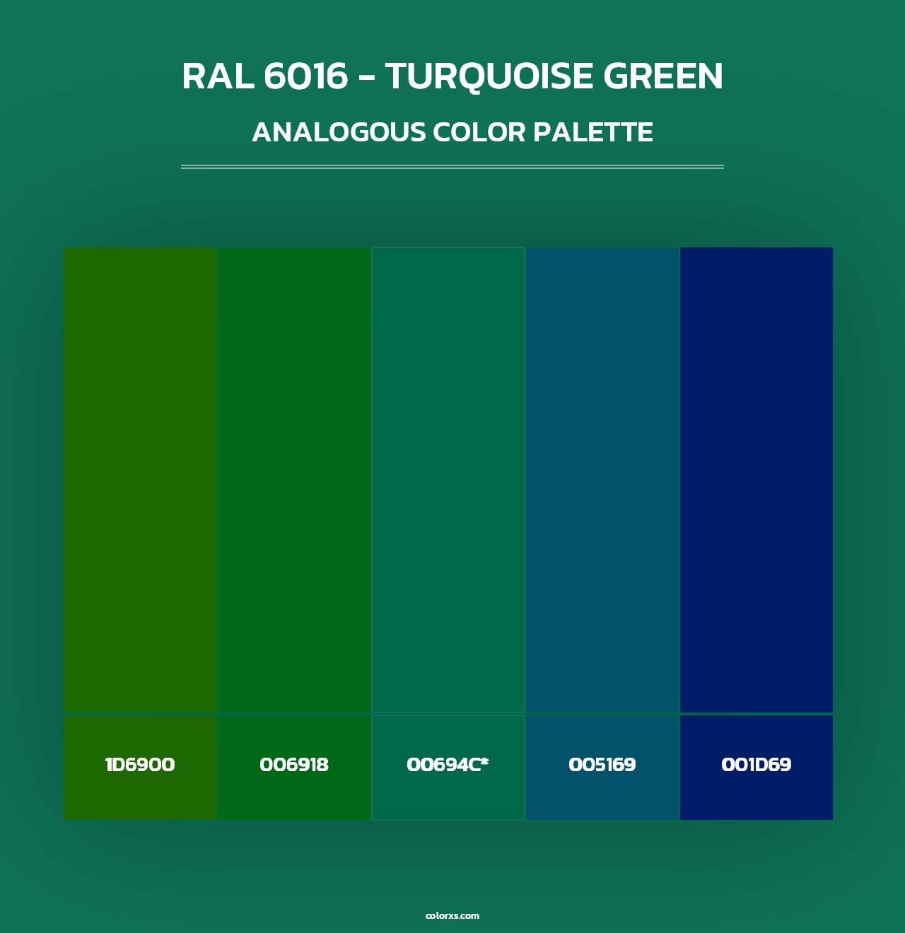 RAL 6016 Turquoise Green Color Palettes Colorxs