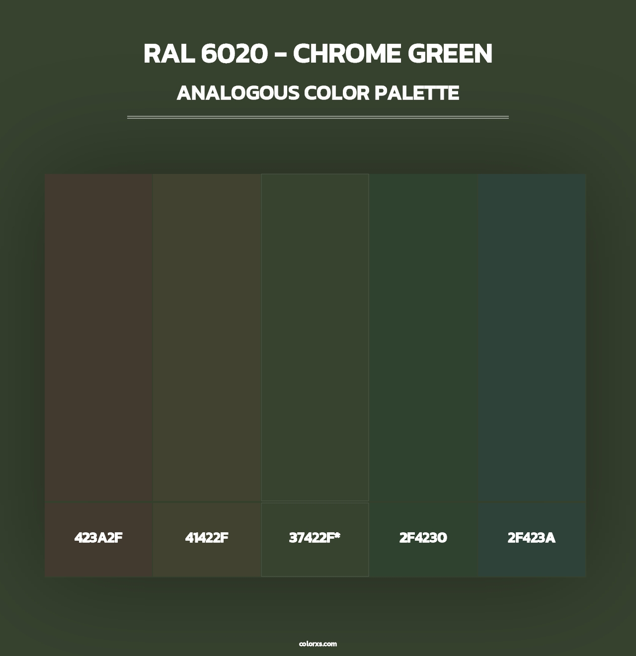 RAL 6020 - Chrome Green - Analogous Color Palette