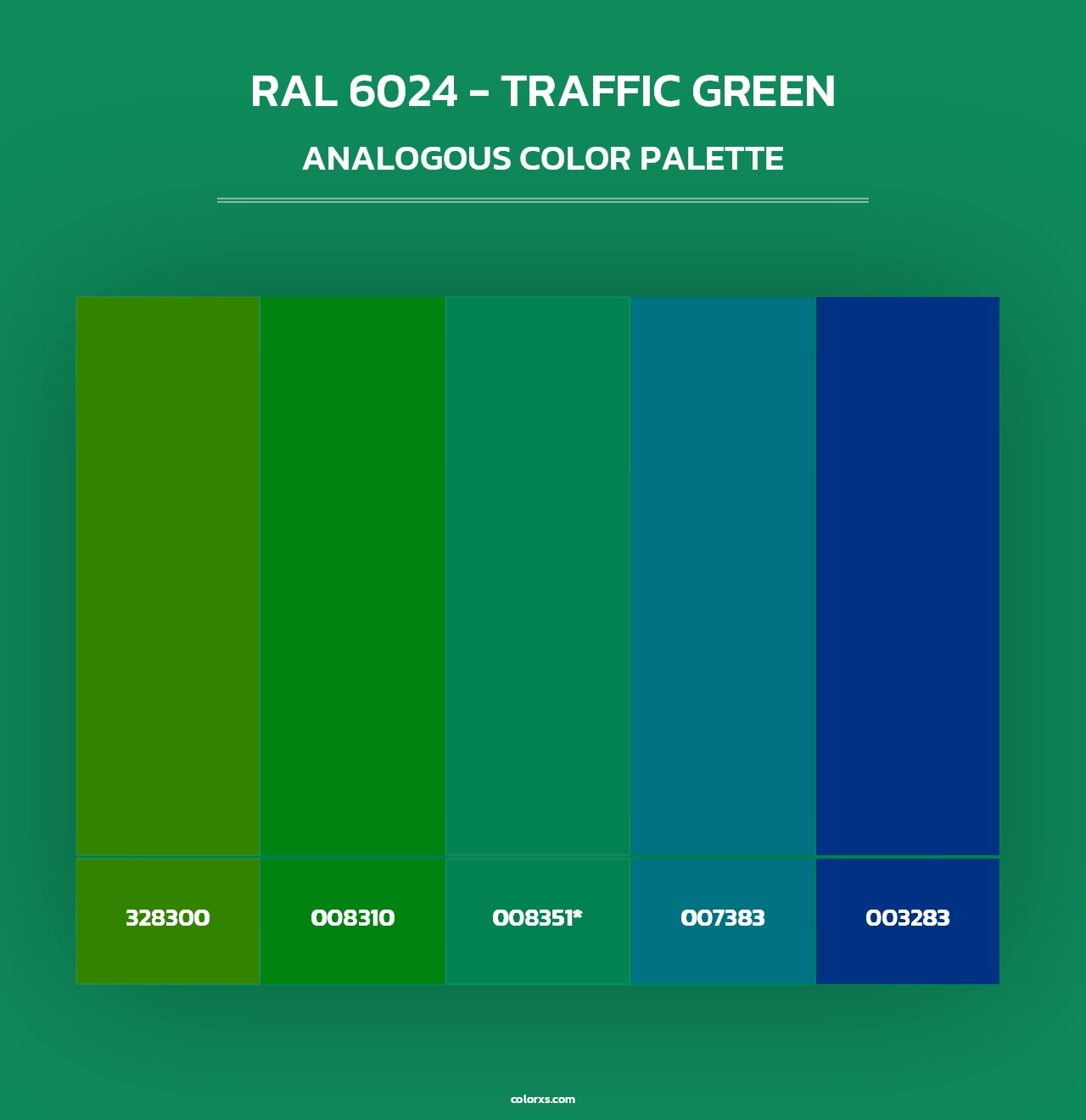 RAL 6024 - Traffic Green - Analogous Color Palette