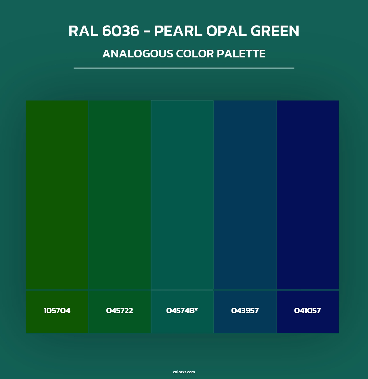 RAL 6036 - Pearl Opal Green - Analogous Color Palette
