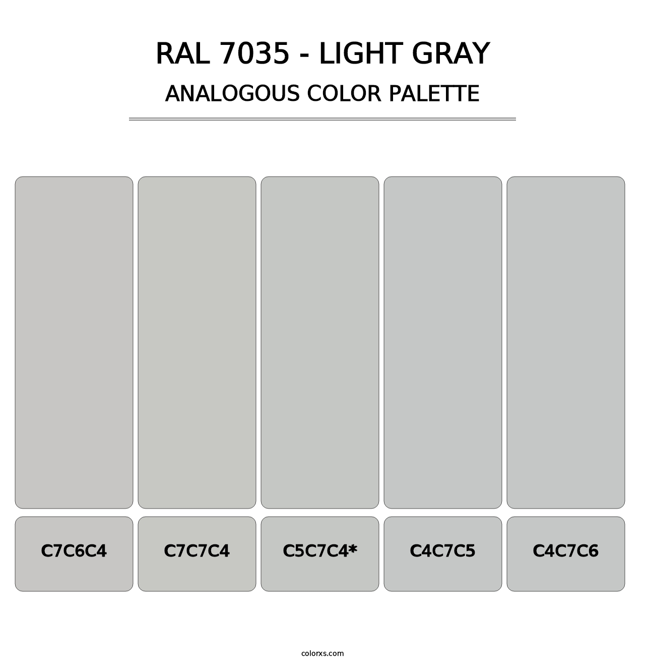 RAL 7035 - Light Gray - Analogous Color Palette