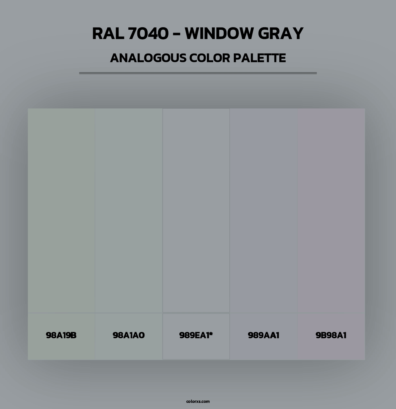 RAL 7040 - Window Gray - Analogous Color Palette