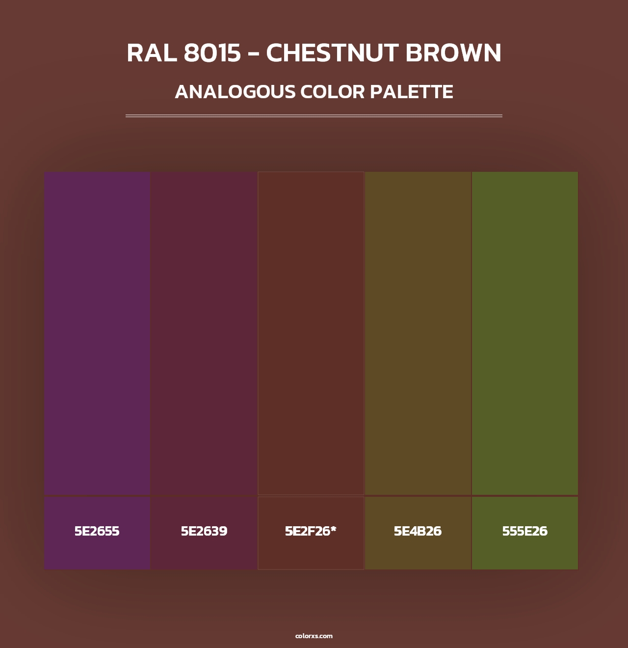 RAL 8015 - Chestnut Brown - Analogous Color Palette