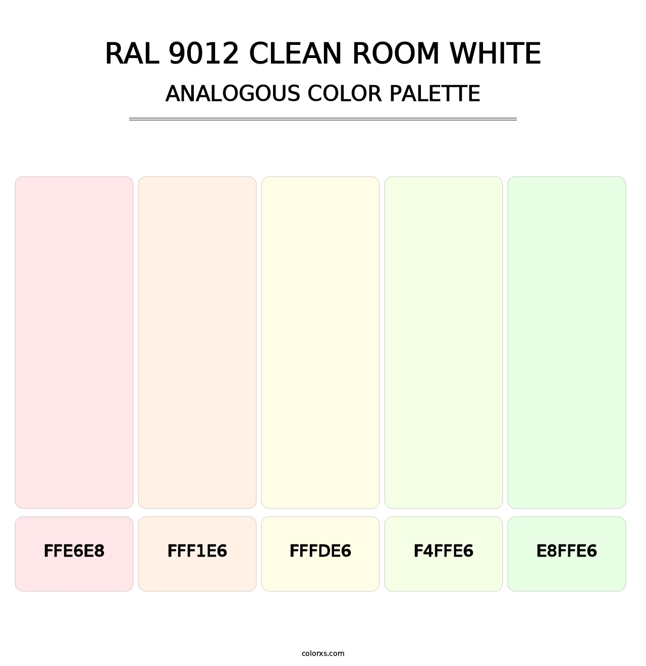 RAL 9012 Clean Room White - Analogous Color Palette