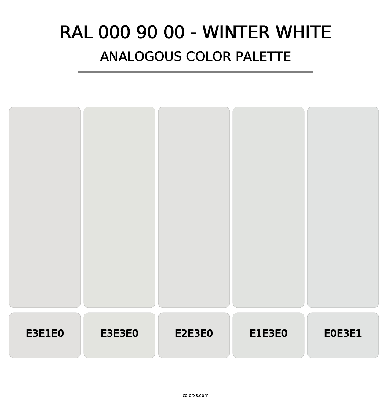 RAL 000 90 00 - Winter White - Analogous Color Palette