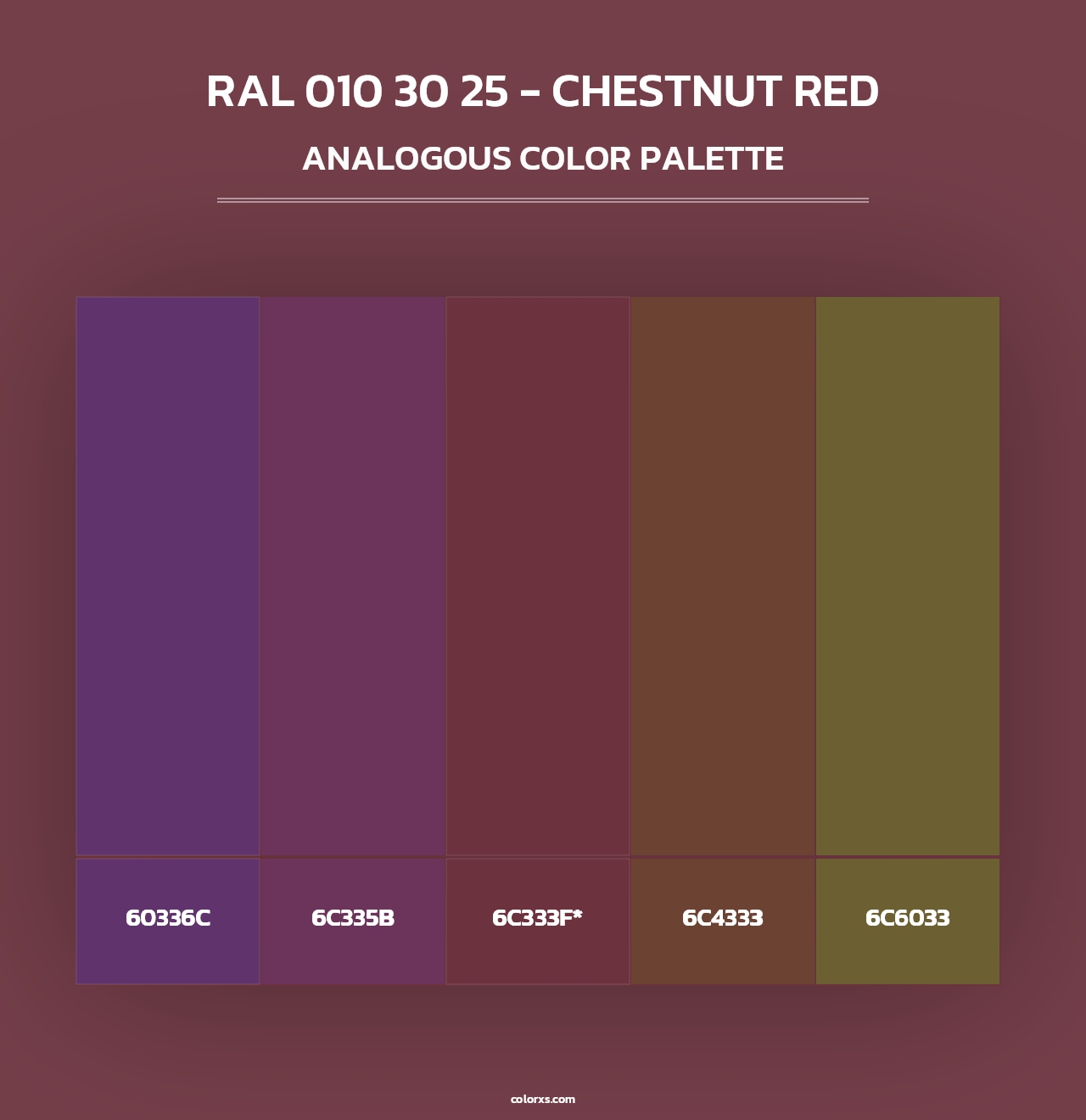 RAL 010 30 25 - Chestnut Red - Analogous Color Palette
