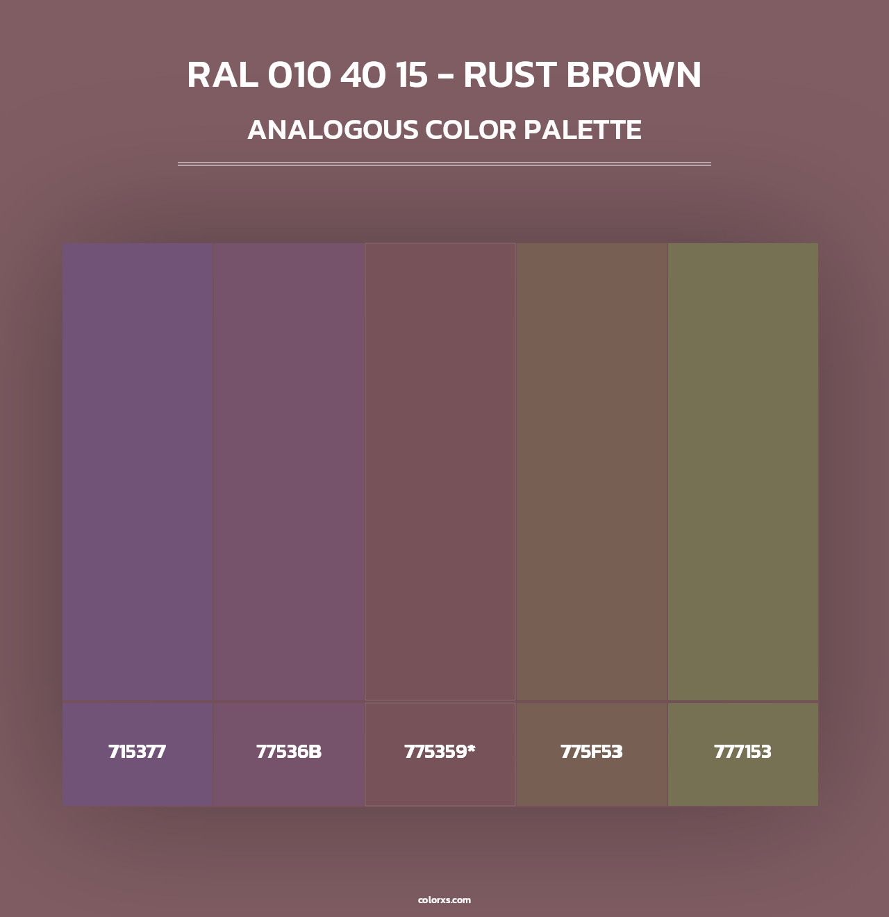 RAL 010 40 15 - Rust Brown - Analogous Color Palette