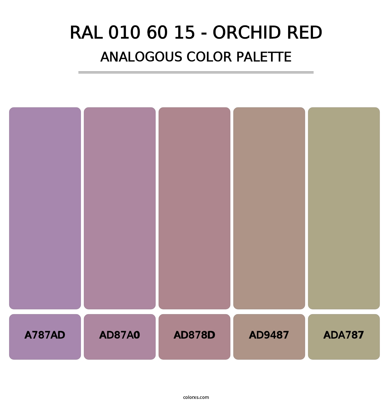 RAL 010 60 15 - Orchid Red - Analogous Color Palette