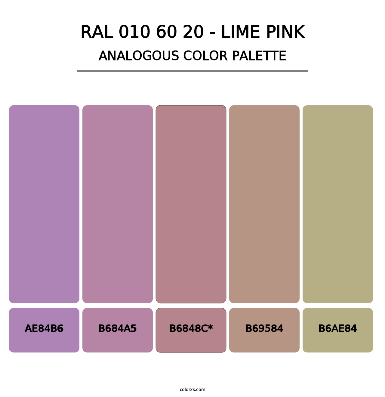 RAL 010 60 20 - Lime Pink - Analogous Color Palette