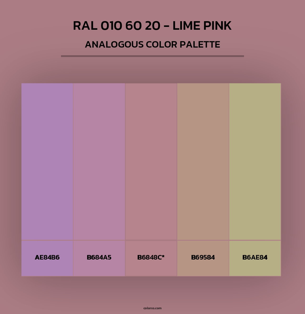 RAL 010 60 20 - Lime Pink - Analogous Color Palette
