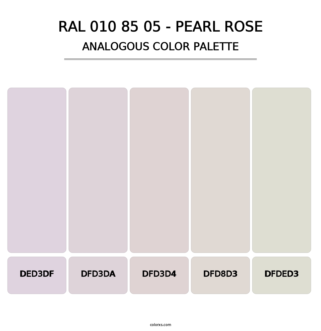 RAL 010 85 05 - Pearl Rose - Analogous Color Palette