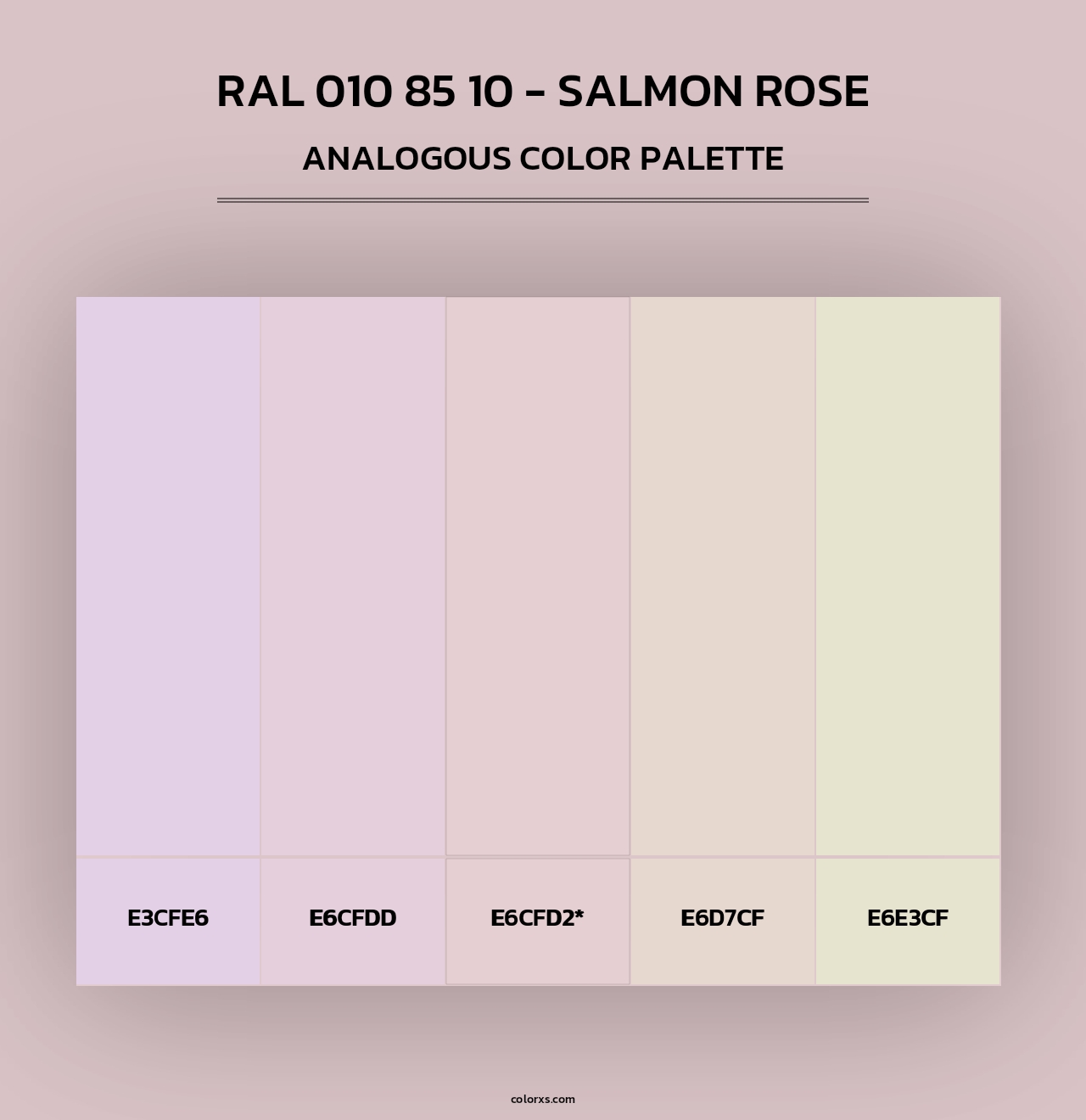 RAL 010 85 10 - Salmon Rose - Analogous Color Palette