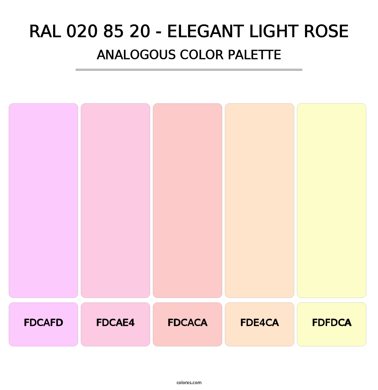 RAL 020 85 20 - Elegant Light Rose - Analogous Color Palette