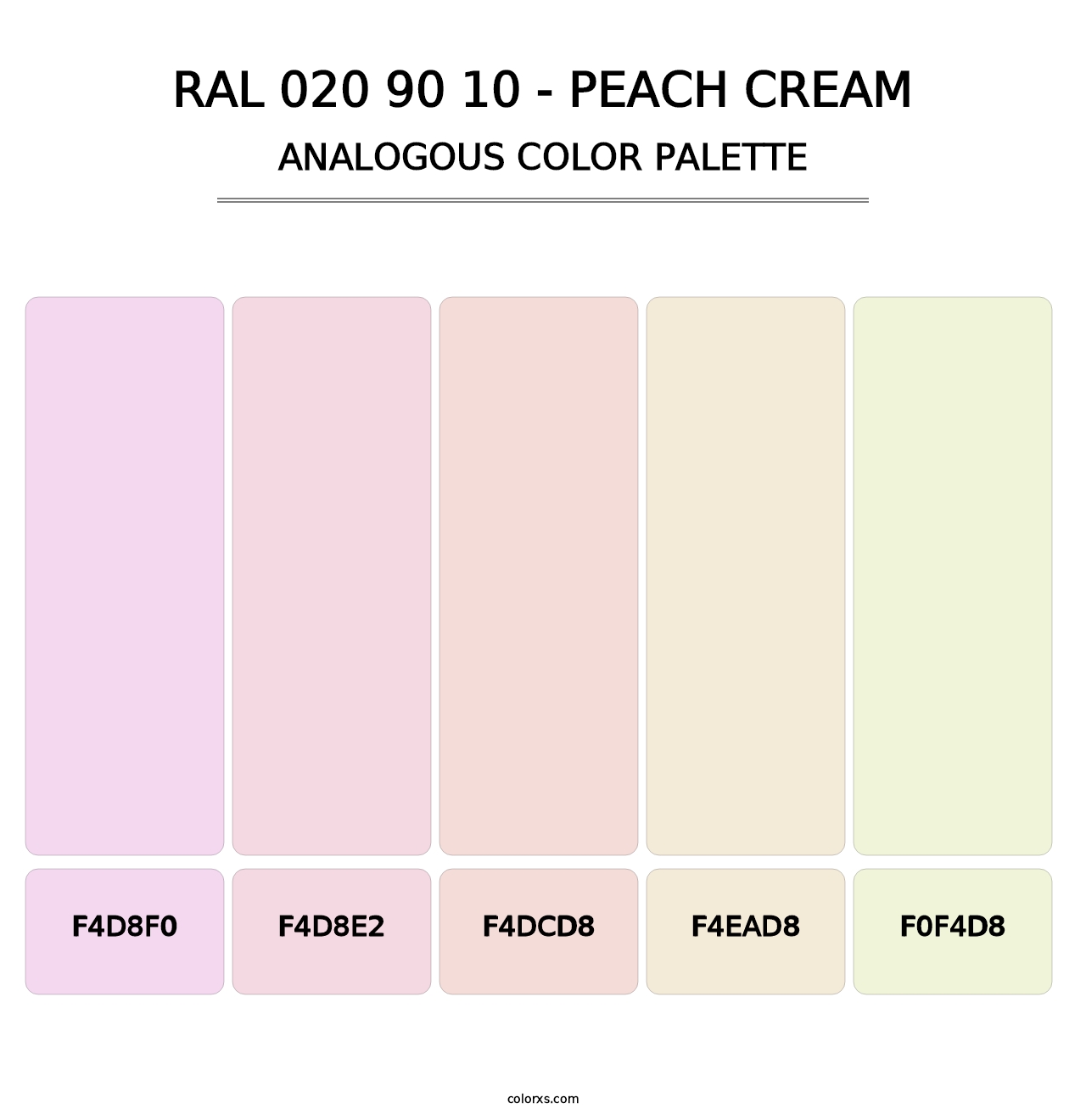 RAL 020 90 10 - Peach Cream - Analogous Color Palette