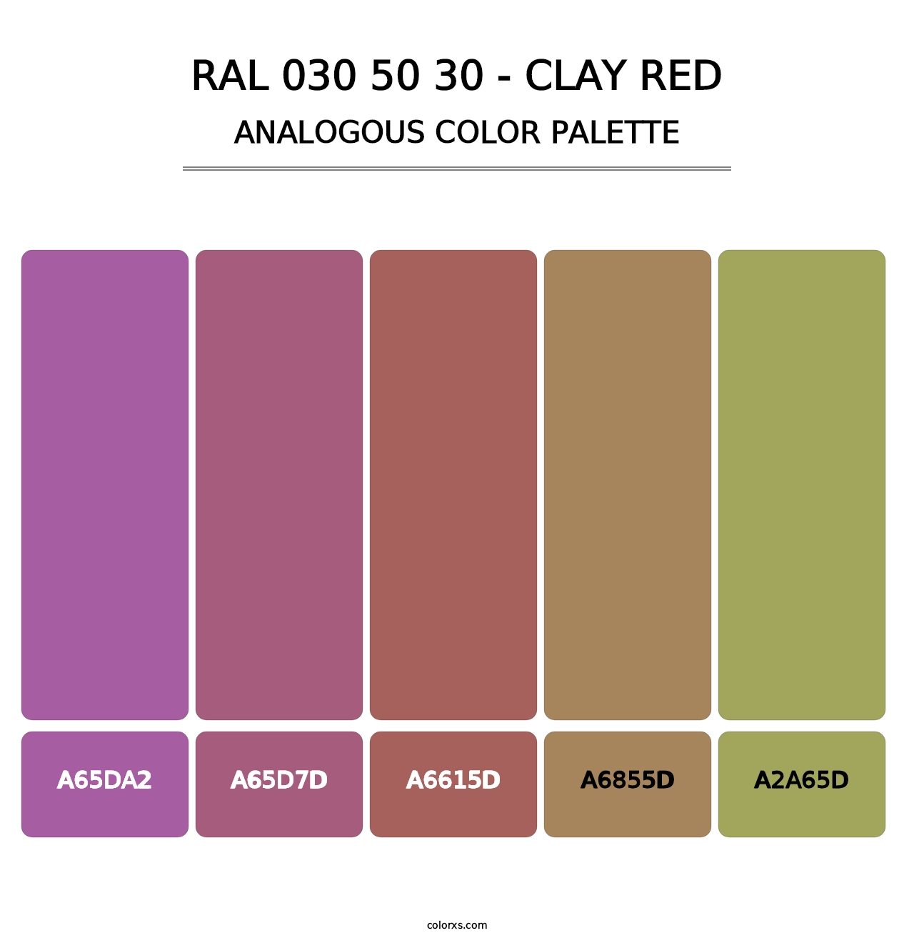 RAL 030 50 30 - Clay Red - Analogous Color Palette