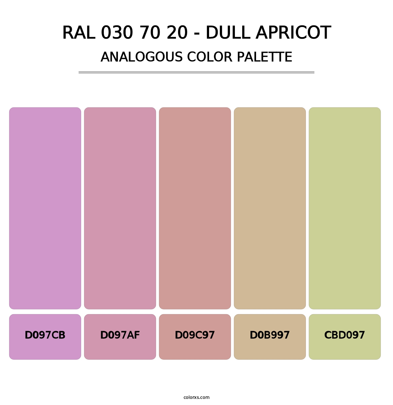 RAL 030 70 20 - Dull Apricot - Analogous Color Palette