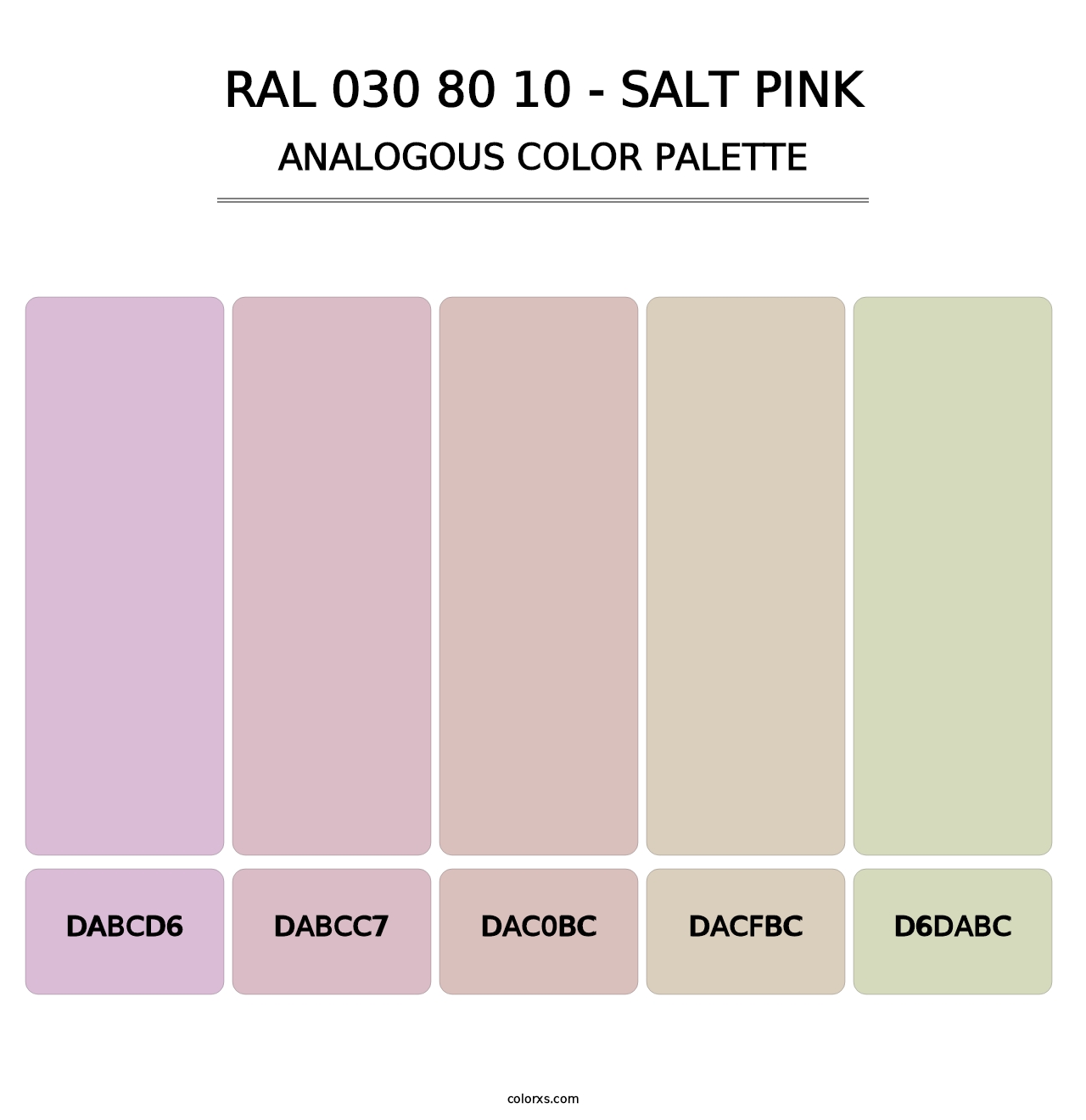 RAL 030 80 10 - Salt Pink - Analogous Color Palette