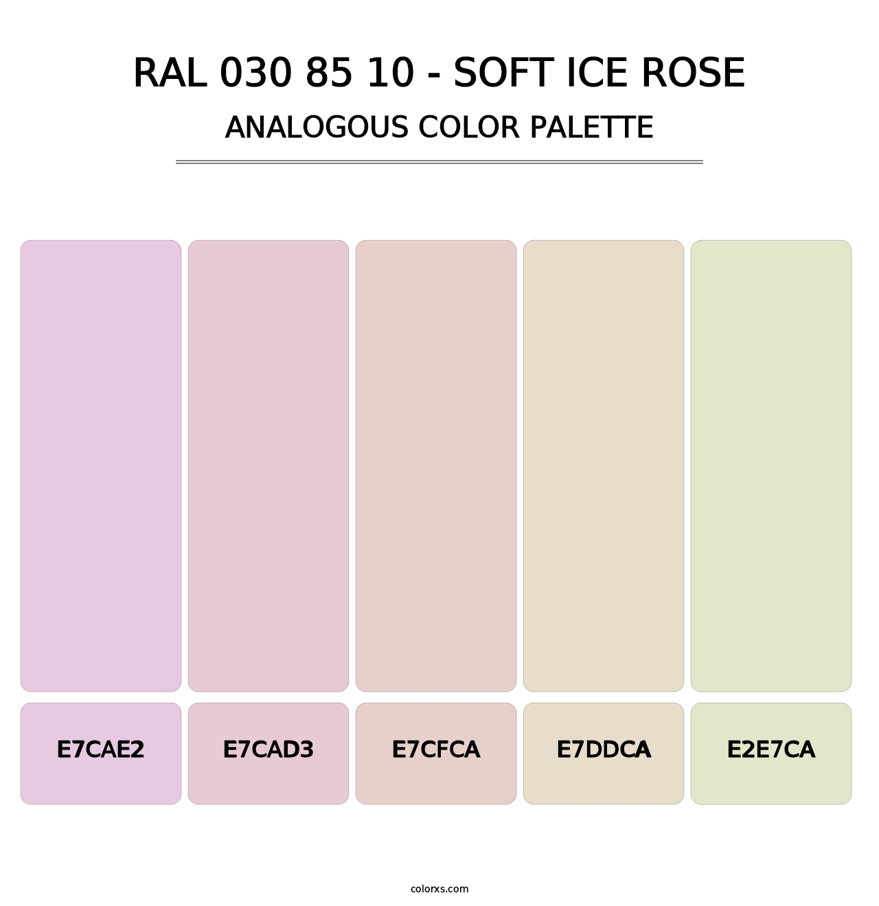 RAL 030 85 10 - Soft Ice Rose - Analogous Color Palette