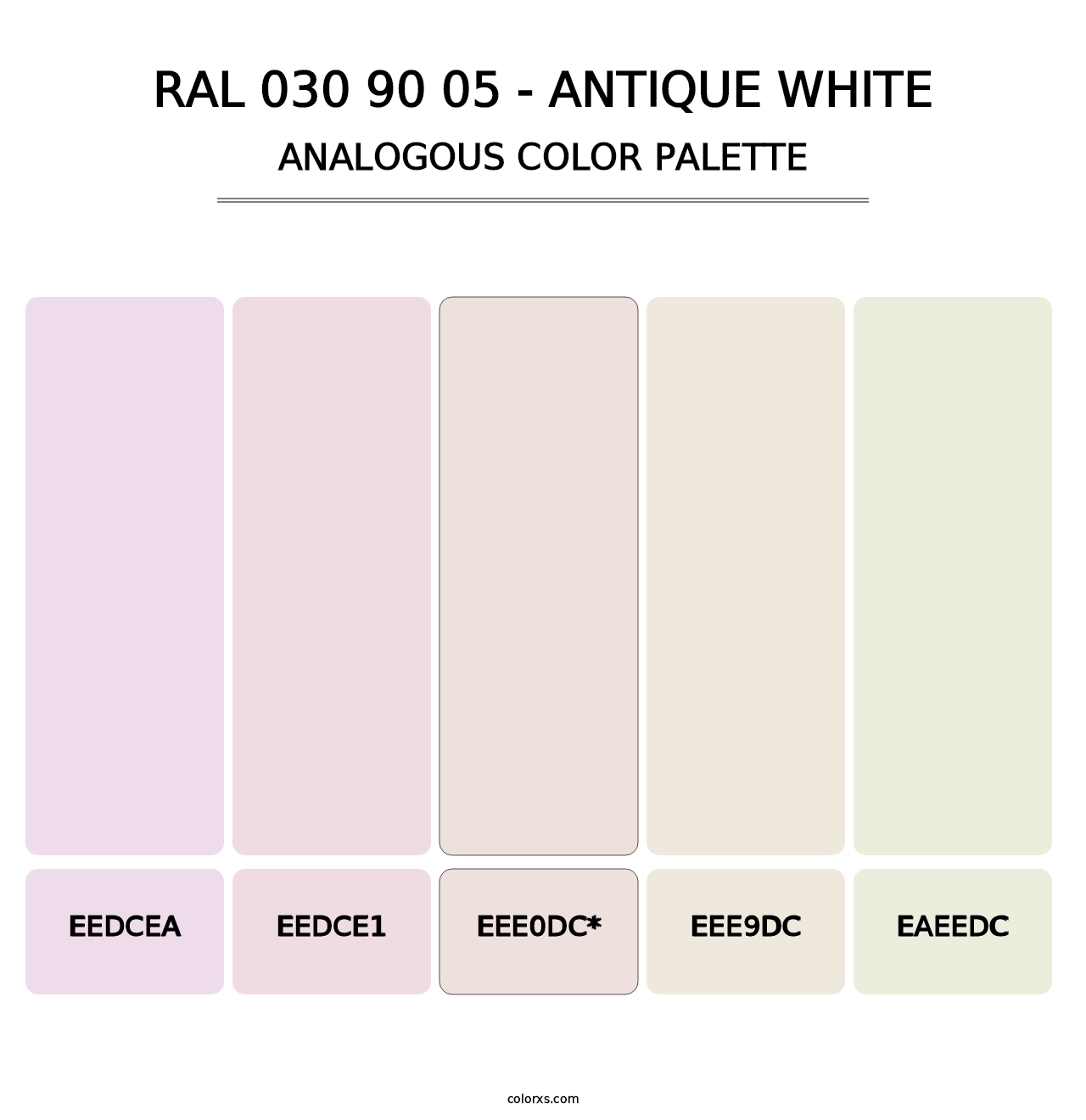 RAL 030 90 05 - Antique White - Analogous Color Palette