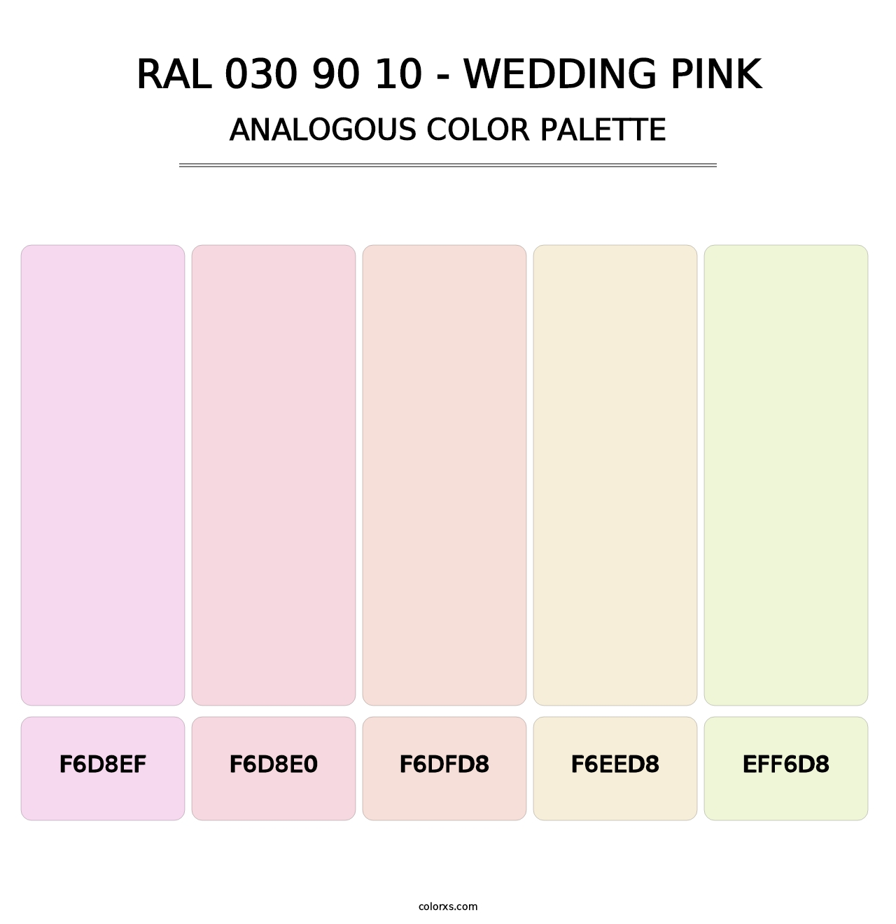 RAL 030 90 10 - Wedding Pink - Analogous Color Palette