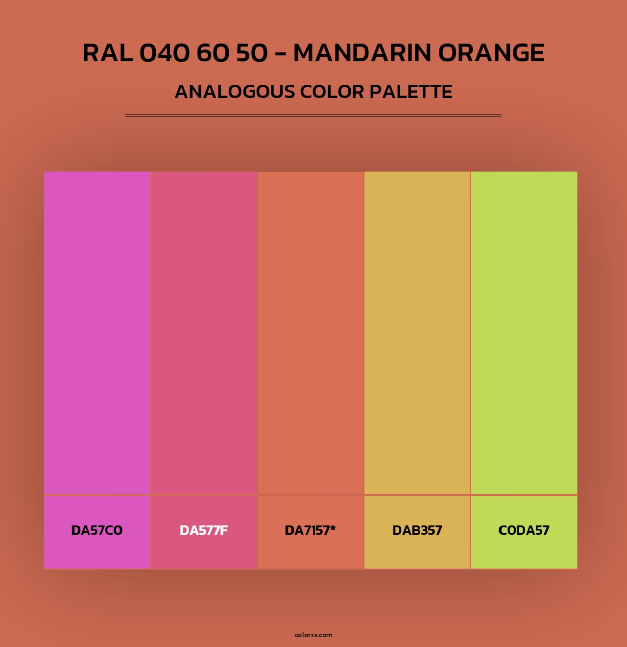RAL 040 60 50 - Mandarin Orange - Analogous Color Palette