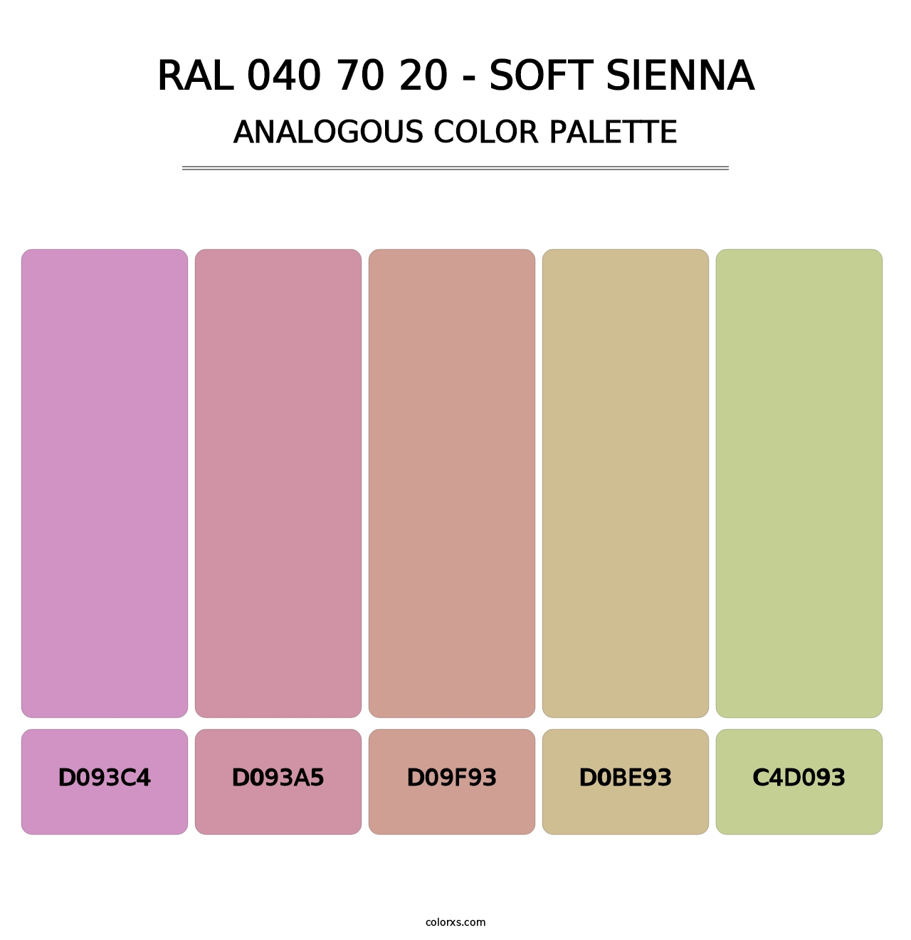 RAL 040 70 20 - Soft Sienna - Analogous Color Palette